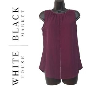 White House Black Market Sleeveless Plum Blouse